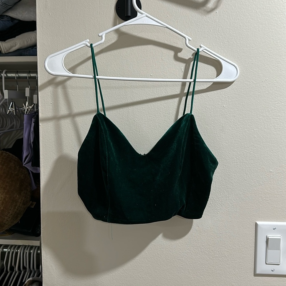 SHEIN velvet crop top